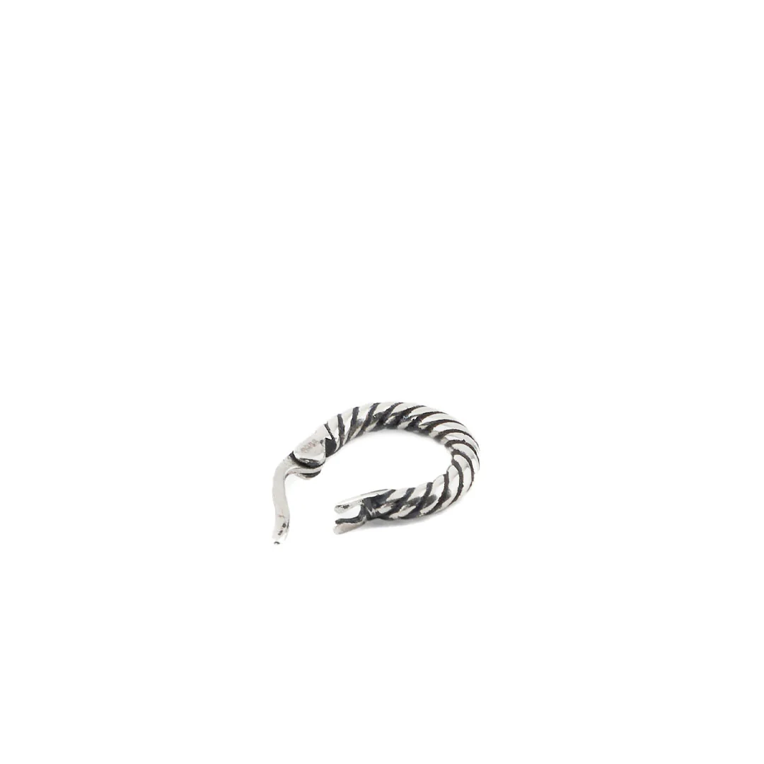 Silver Twist Hoop Earring - Image 6