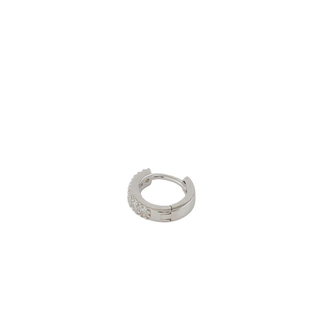 Silver Zirconia Hoop Earring - Image 7